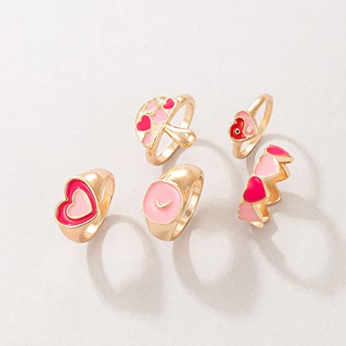 5-Piece Plated Rings Set